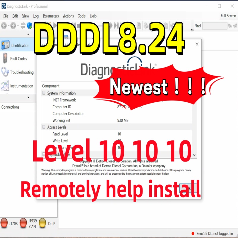 Auto Repair Shop Diagnostics - 2026 DDDL 8.24 Detroit Diesel Diagnostic