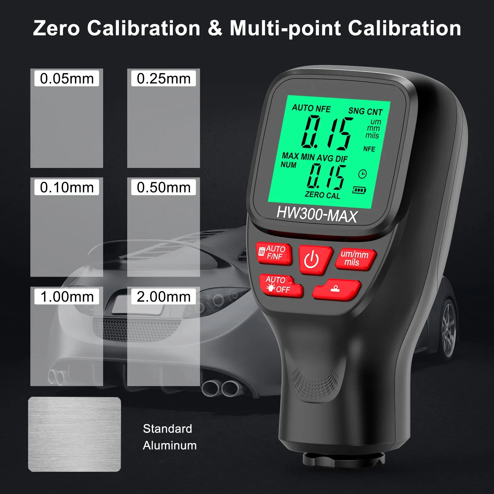 1Set HW300-MAX Alat Pengukur K - Paint Thickness Gauge ulasan dan harga